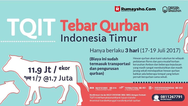 Tebar Qurban Indonesia Timur 2017  Rumaysho.Com